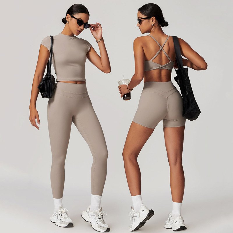Women 5-Piece Yoga Set Custom Logo Activewear - Sportswear - 香港鴻奇實業有限公司