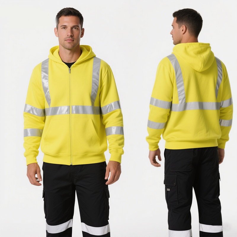 Reflective Hi Vis FR Work Hoodie Jacket - Workwear & Uniforms - 香港鴻奇實業有限公司