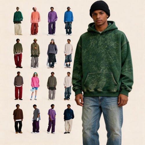 100% Cotton Tie-Dye Oversized Hoodie - Hoodies & Pullover Sweatshirts - 香港鴻奇實業有限公司