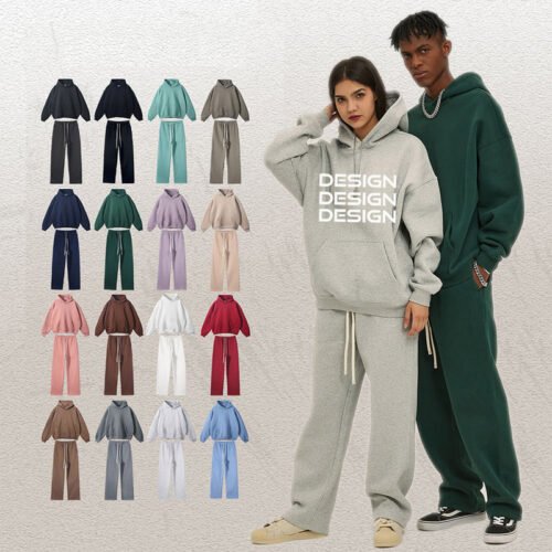 Custom Mens Tracksuit Oversized Hoodie Set - Hoodies & Pullover Sweatshirts - 香港鴻奇實業有限公司