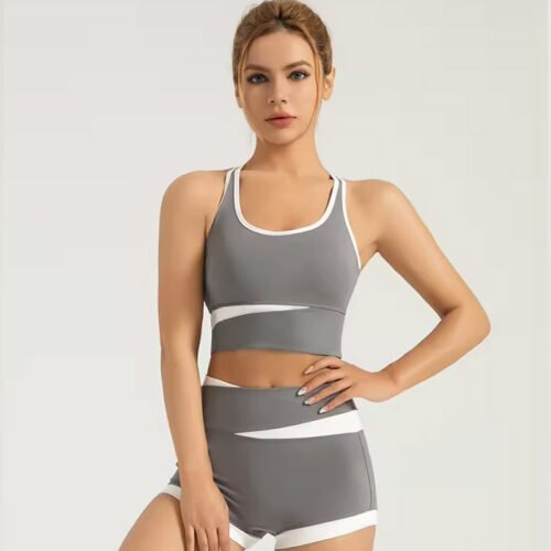 Women Ribbed High Waist Yoga Set - Sportswear - 香港鴻奇實業有限公司